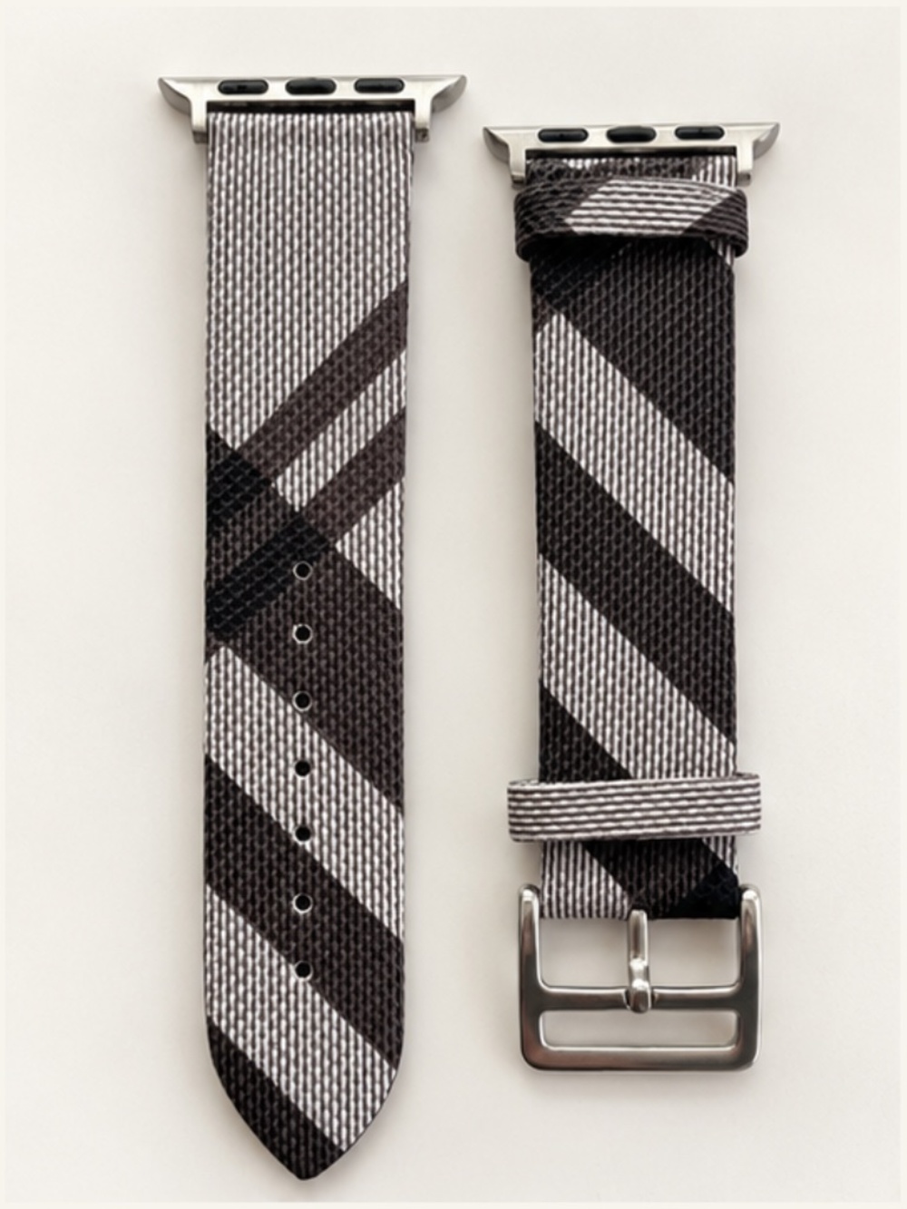Plaid Apple Watch Band Gray Black Check Strap 38mm 40mm 41mm